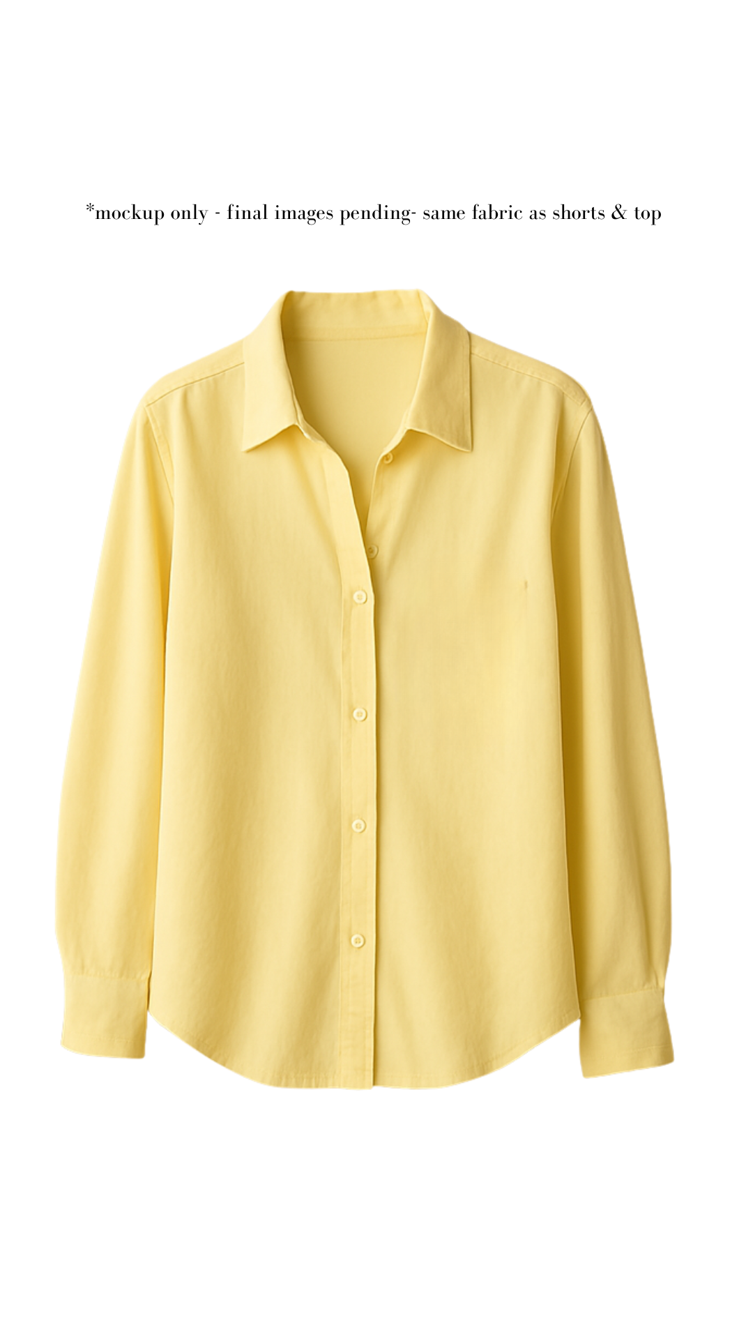 Butter Yellow Long Sleeve Button-Up