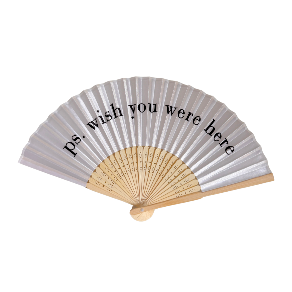PS WISH YOU WERE HERE - silk hand fan