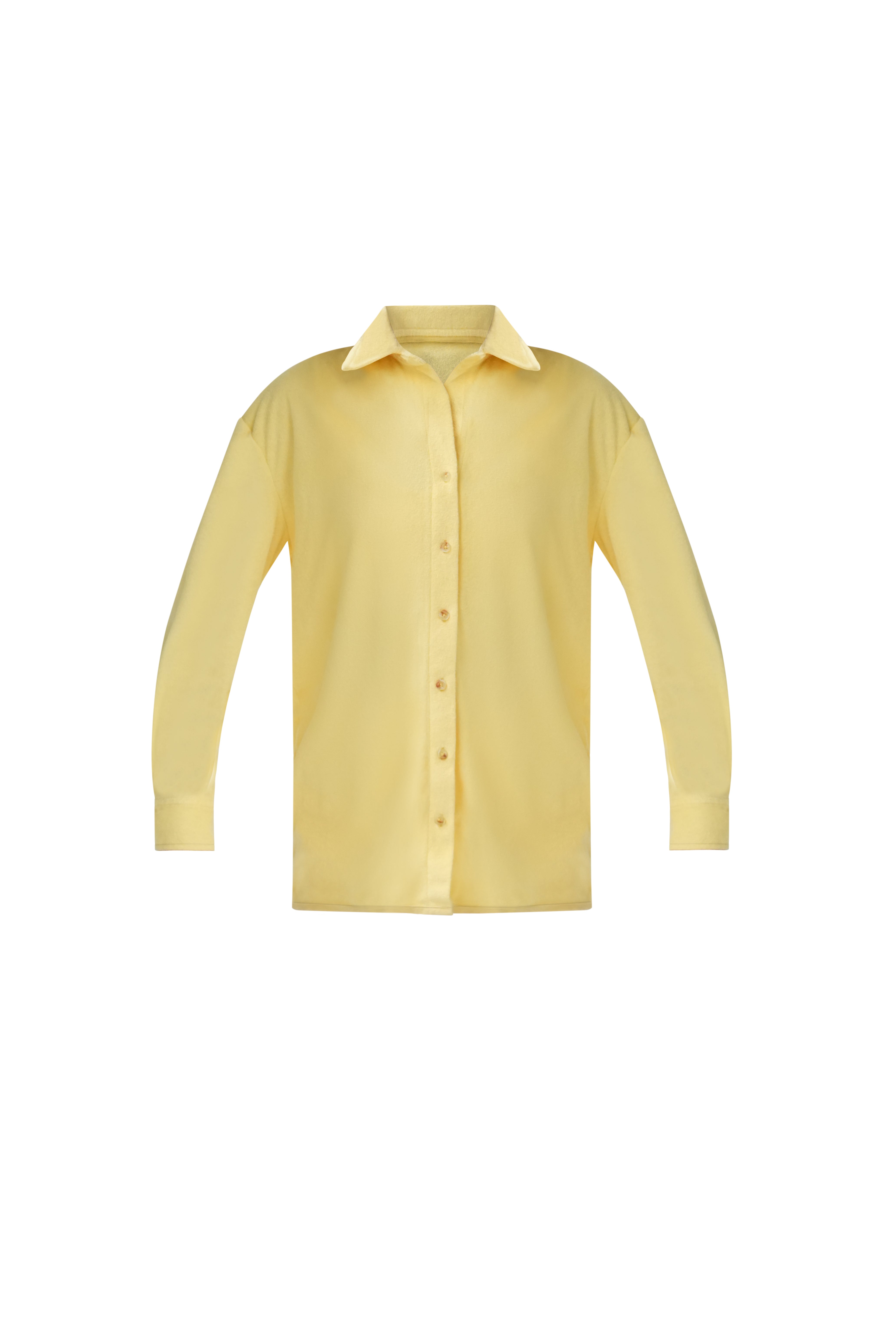Butter Yellow Long Sleeve Button-Up
