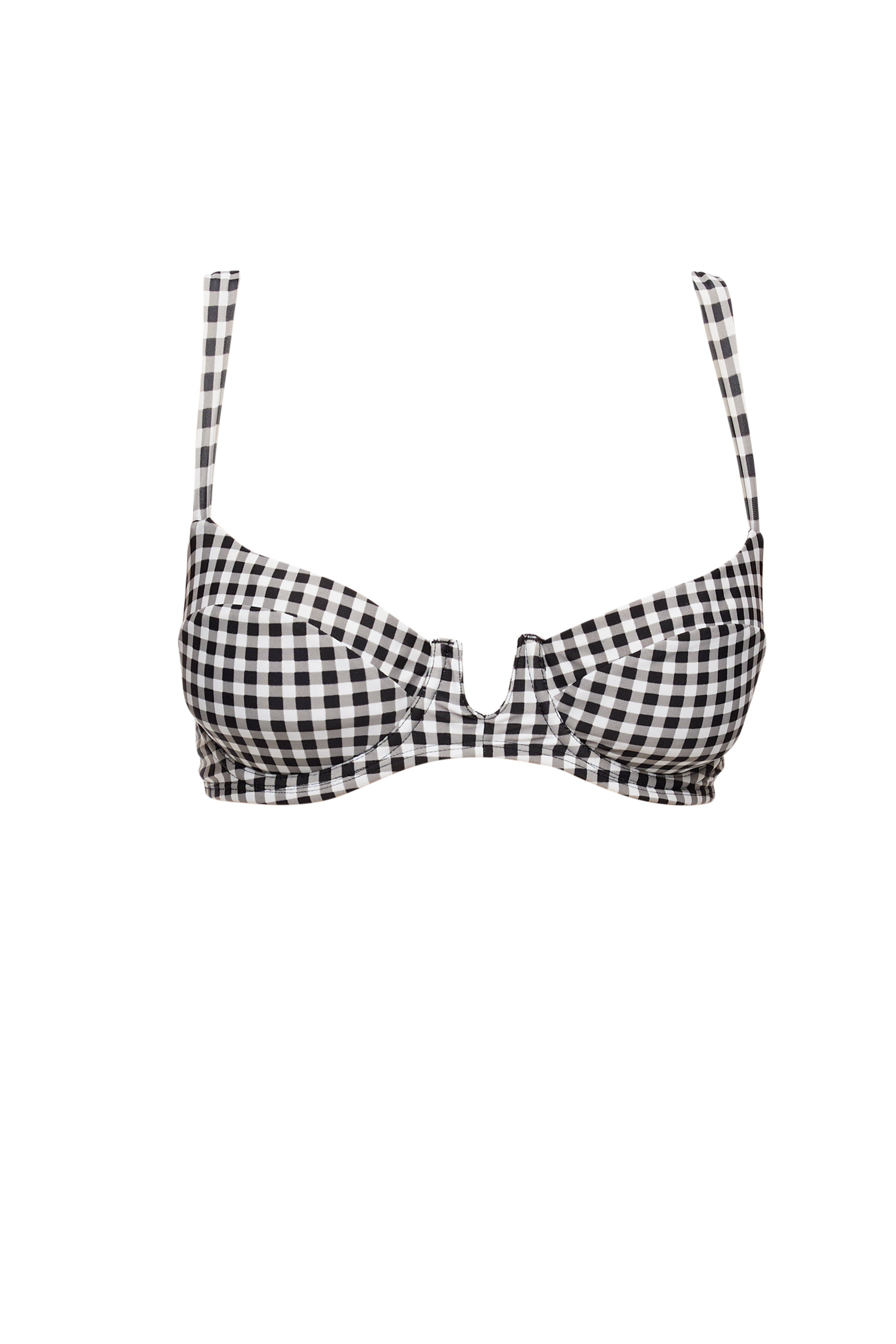 Capri Bikini Top - Gingham