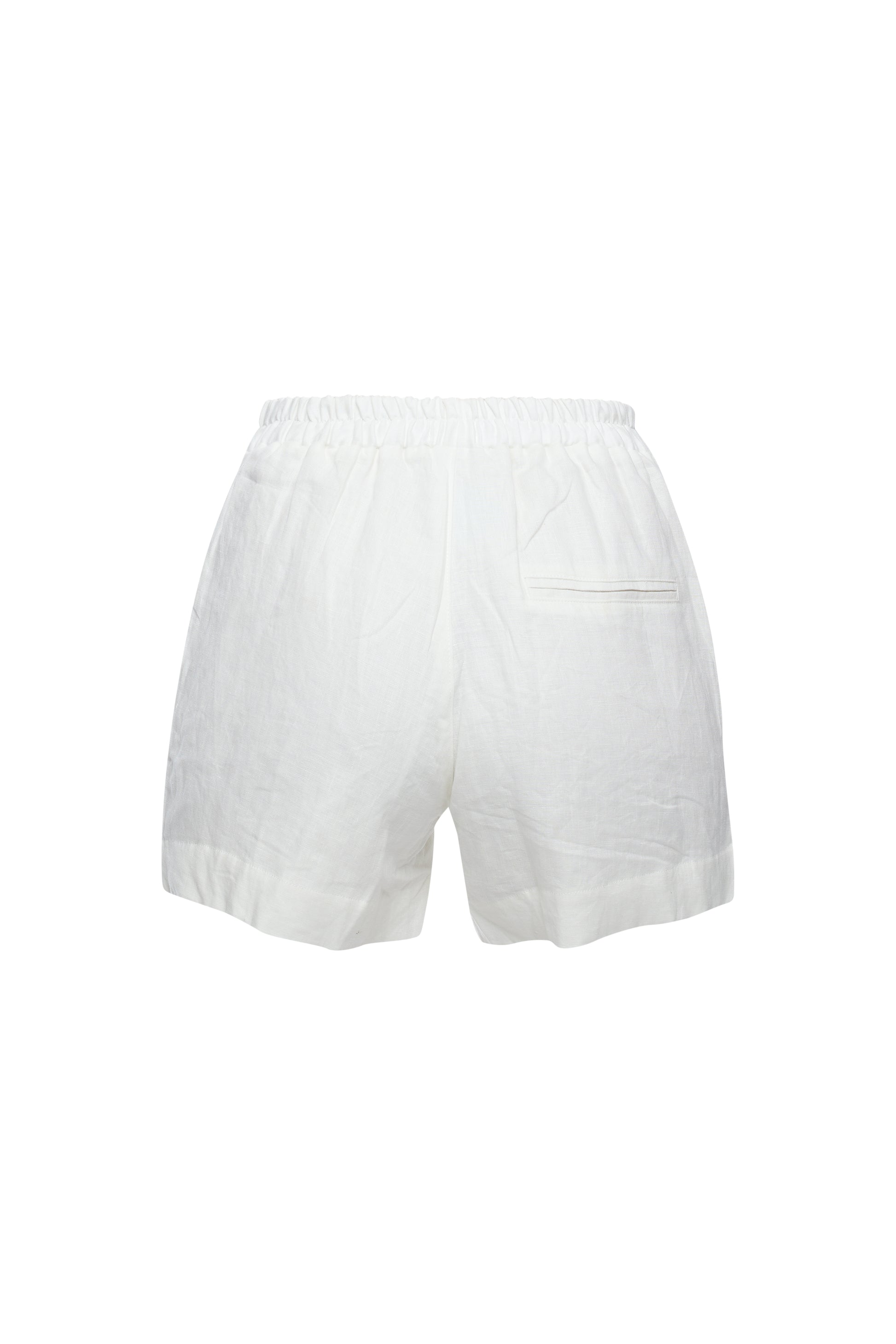 Beach Cove Midrise Linen-Blend Shorts in White • Impressions