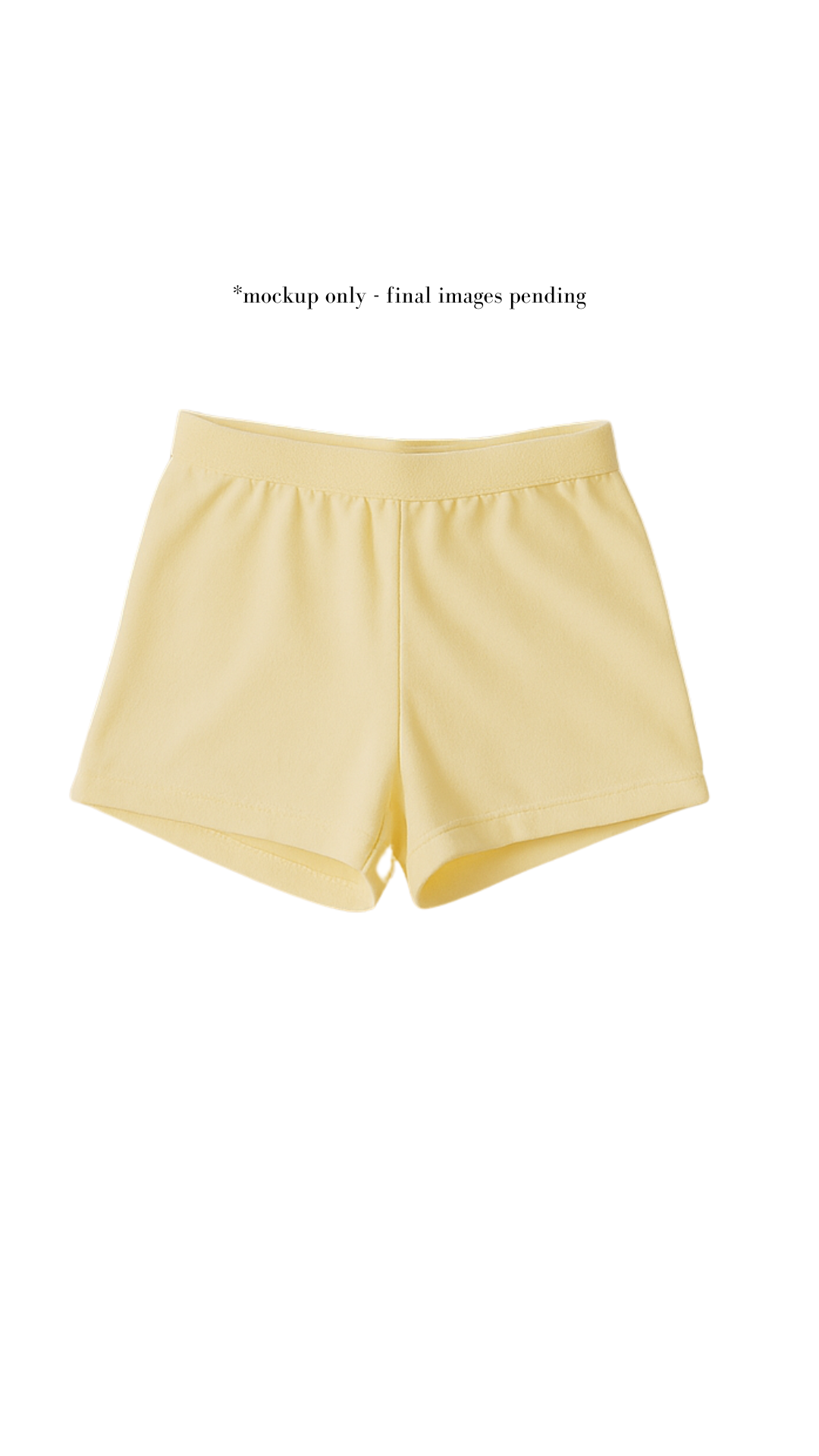 Butter Yellow Terry Hot Pants